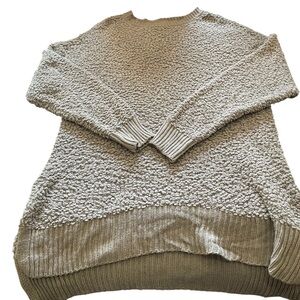 Zenana Premium Popcorn Sweater Oatmeal Size XXL